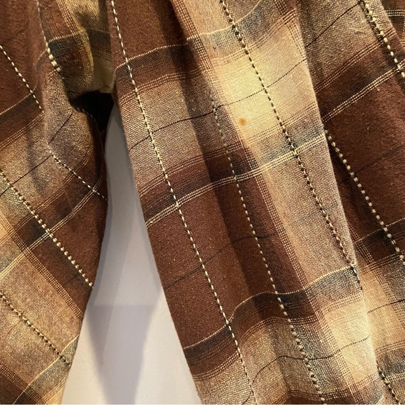 AD:HOC Plaid Faux Wrap Midi Dress Retro Small - Picture 4 of 8